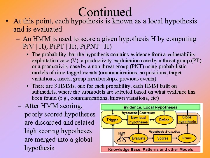 Continued • At this point, each hypothesis is known as a local hypothesis and