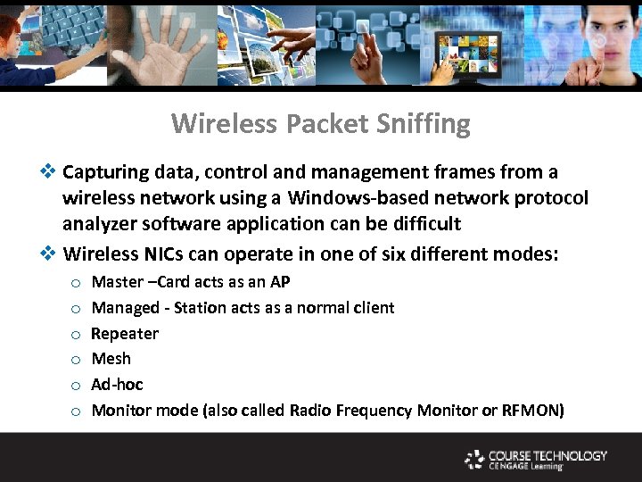 Wireless Packet Sniffing v Capturing data, control and management frames from a wireless network