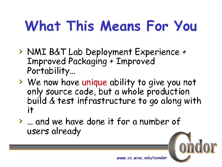 What This Means For You › NMI B&T Lab Deployment Experience + › ›