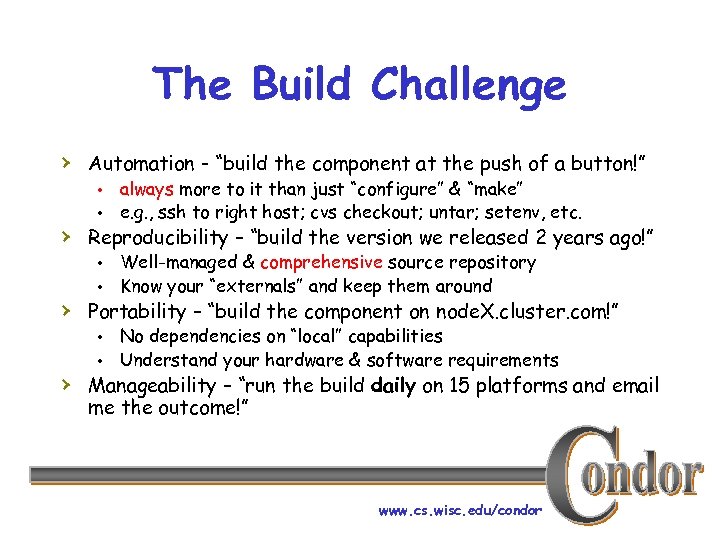 The Build Challenge › Automation - “build the component at the push of a