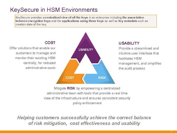 Key. Secure in HSM Environments Key. Secure provides a centralized view of all the