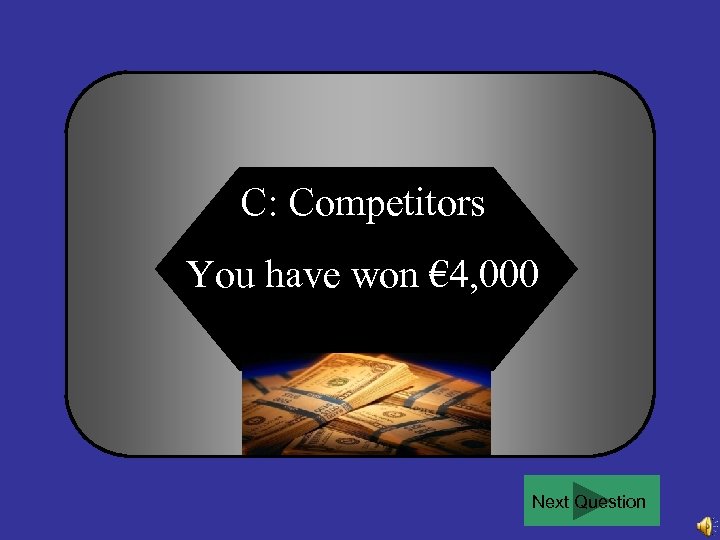 C: Competitors You have won € 4, 000 Next Question 