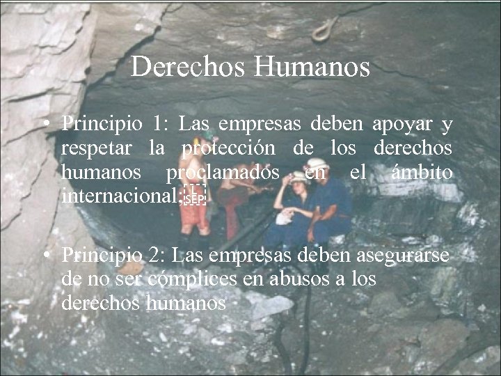 Derechos Humanos • Principio 1: Las empresas deben apoyar y respetar la protección de
