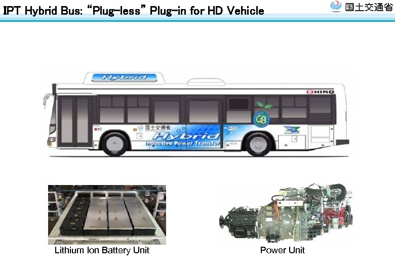 IPT Hybrid Bus: “Plug-less” Plug-in for HD Vehicle Lithium Ion Battery Unit Power Unit