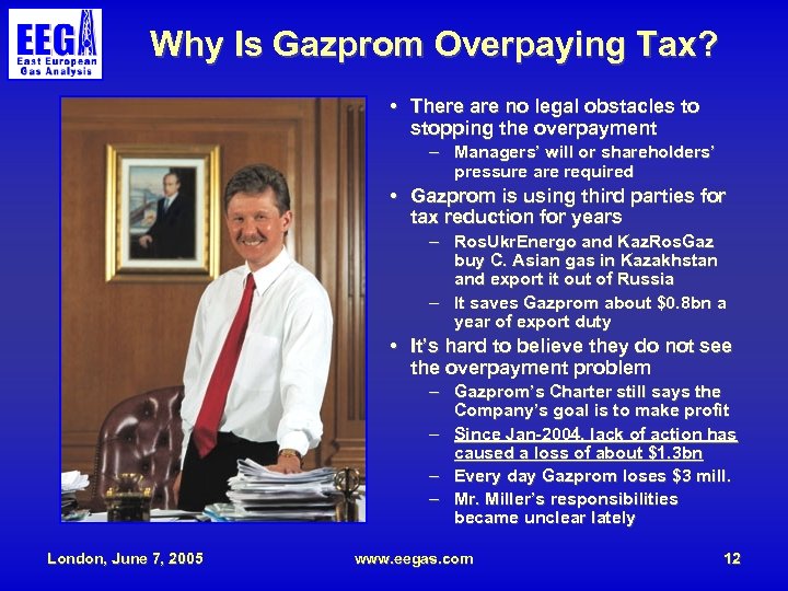 Why Is Gazprom Overpaying Tax? • There are no legal obstacles to stopping the