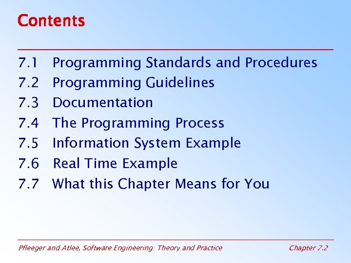 Contents 7. 1 7. 2 7. 3 7. 4 7. 5 7. 6 7.