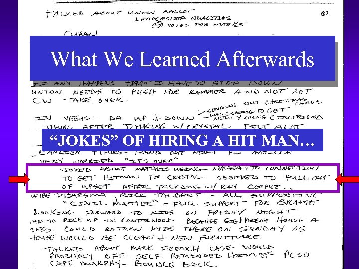 What We Learned Afterwards “JOKES” OF HIRING A HIT MAN… 