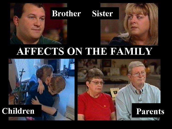 Brother Sister AFFECTS ON THE FAMILY Children Parents 