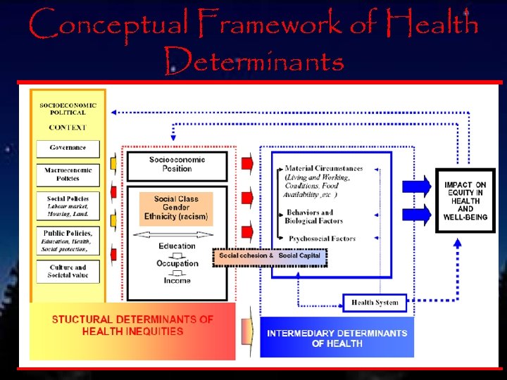 Conceptual Framework of Health Determinants 36 