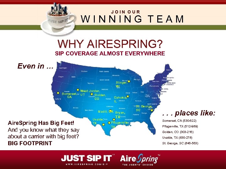 JOIN OUR W I N N I N G T E A M WHY