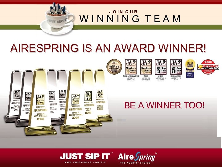 JOIN OUR W I N N I N G T E A M AIRESPRING