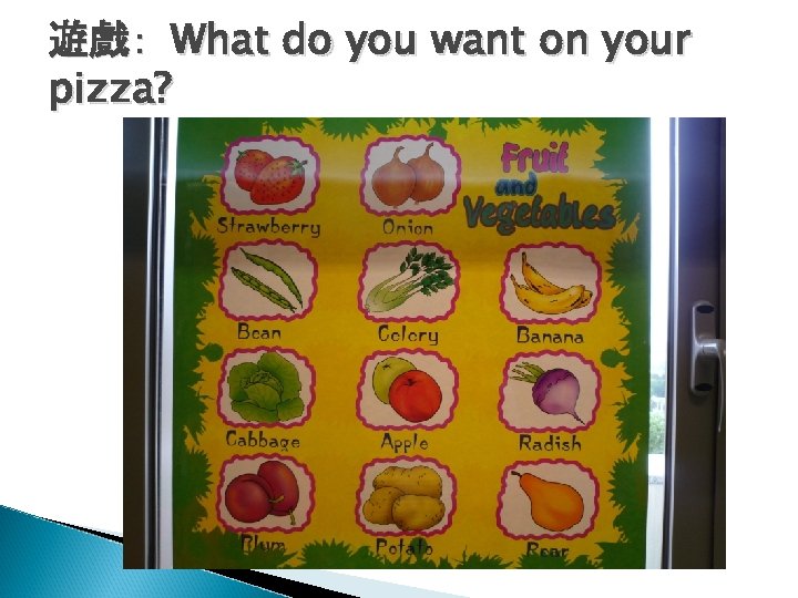 遊戲： What do you want on your pizza? 
