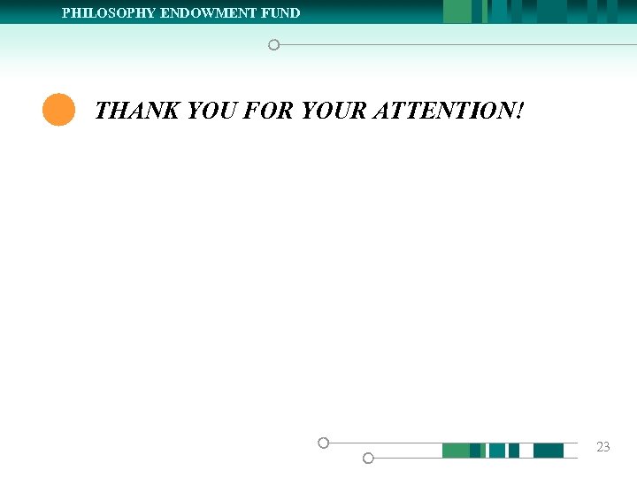 PHILOSOPHY ENDOWMENT FUND THANK YOU FOR YOUR ATTENTION! 23 