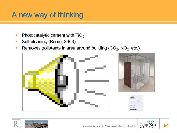 A new way of thinking § § § Photocatalytic cement with Ti. O 2