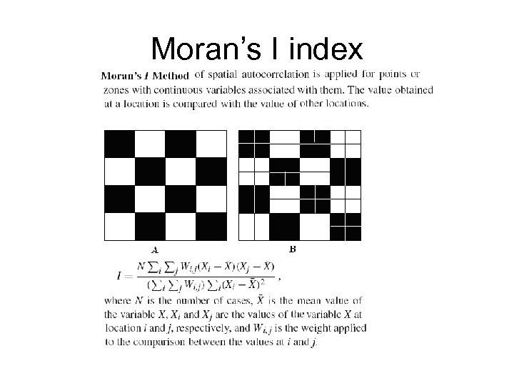 Moran’s I index 