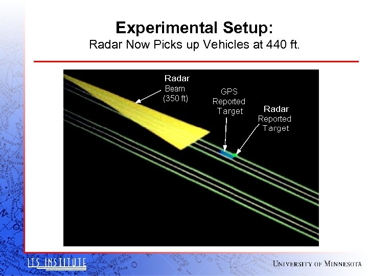 Experimental Setup: Radar Now Picks up Vehicles at 440 ft. 