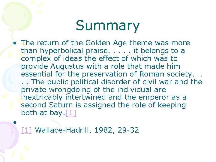 Summary • The return of the Golden Age theme was more than hyperbolical praise.