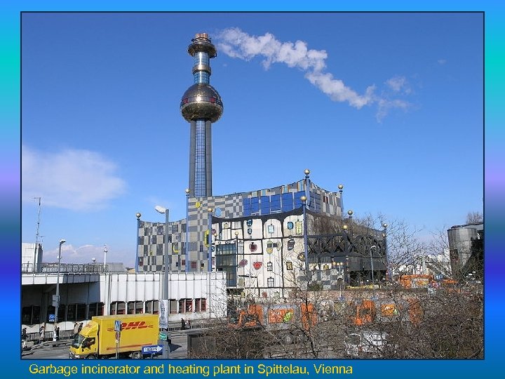 Garbage incinerator and heating plant in Spittelau, Vienna 