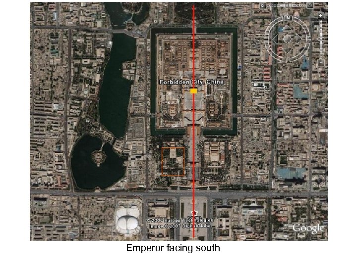 Emperor facing south 