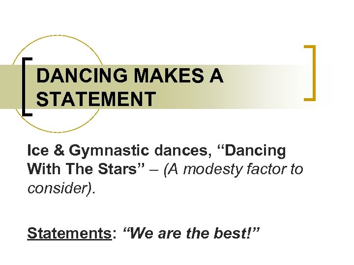 DANCING MAKES A STATEMENT Ice & Gymnastic dances, “Dancing With The Stars” – (A