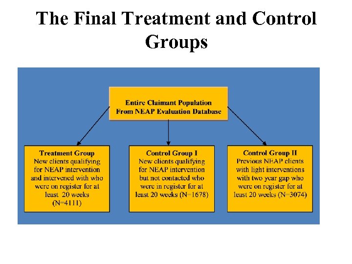 The Final Treatment and Control Groups 