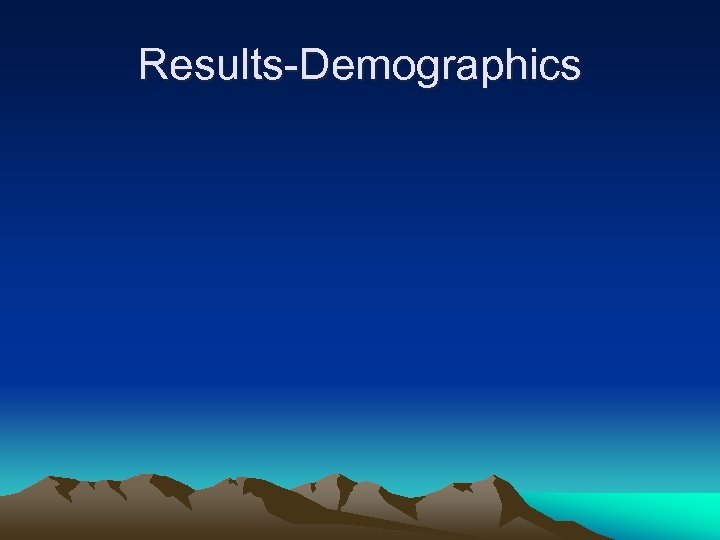 Results-Demographics 
