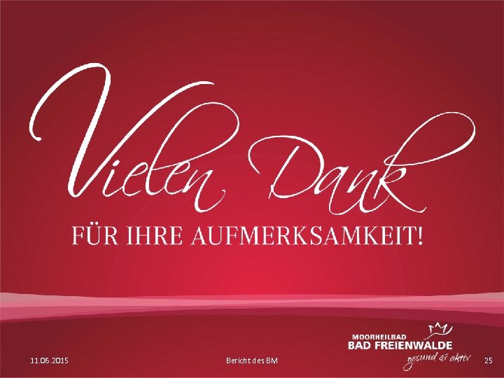 11. 06. 2015 Bericht des BM 25 