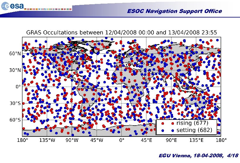 ESOC Navigation Support Office EGU Vienna, 18 -04 -2008, 4/18 