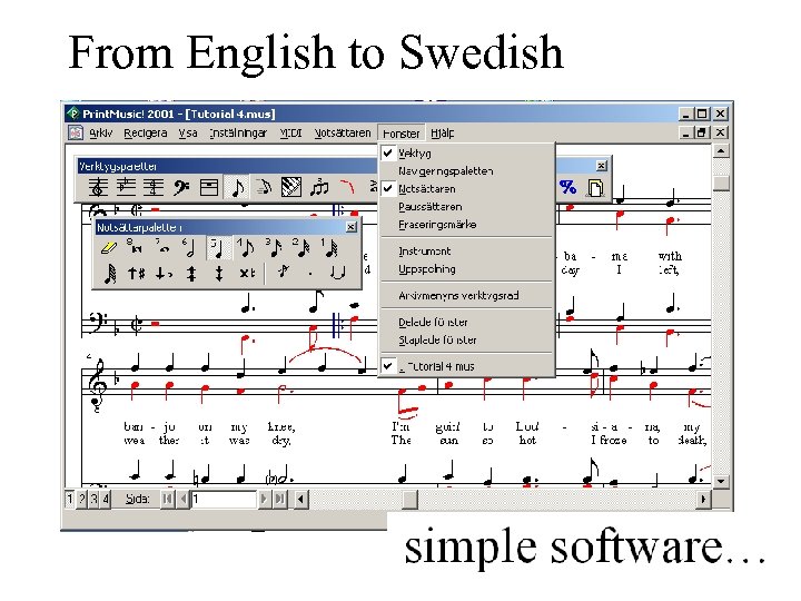From English to Swedish 