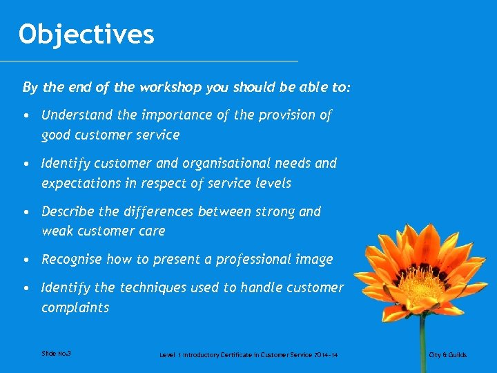 Objectives By the end of the workshop you should be able to: • Understand