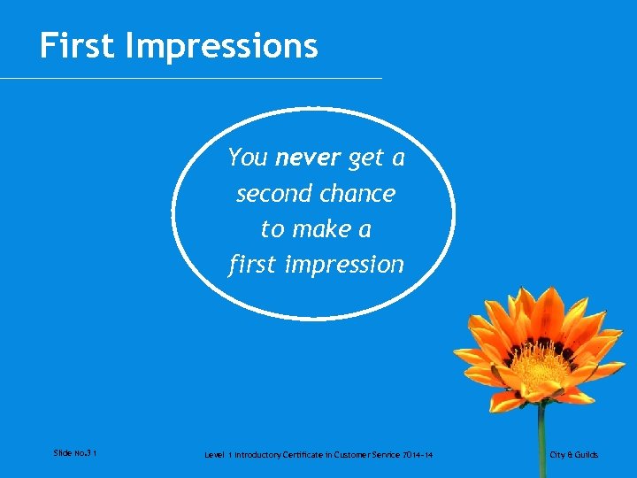 First Impressions You never get a second chance to make a first impression Slide