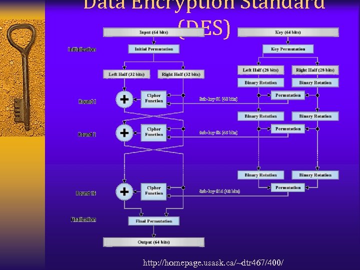 Data Encryption Standard (DES) http: //homepage. usask. ca/~dtr 467/400/ 