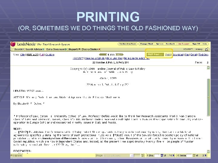 PRINTING (OR, SOMETIMES WE DO THINGS THE OLD FASHIONED WAY) 