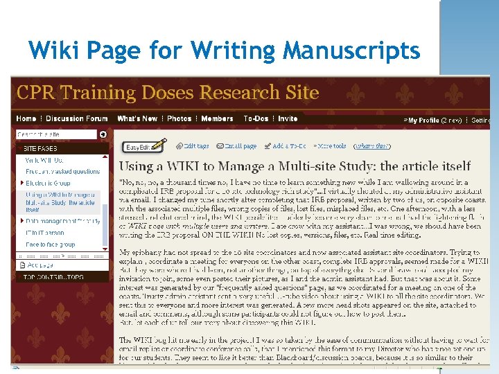 Wiki Page for Writing Manuscripts 