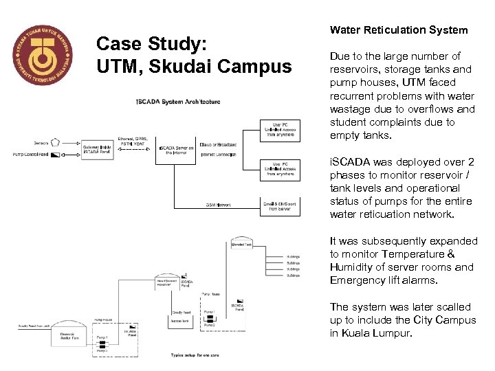 Case Study: UTM, Skudai Campus Water Reticulation System Due to the large number of