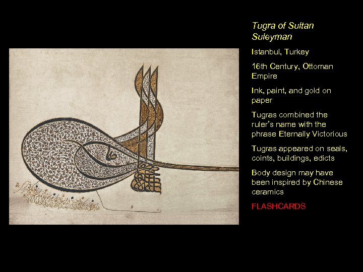 Tugra of Sultan Suleyman Istanbul, Turkey 16 th Century, Ottoman Empire Ink, paint, and