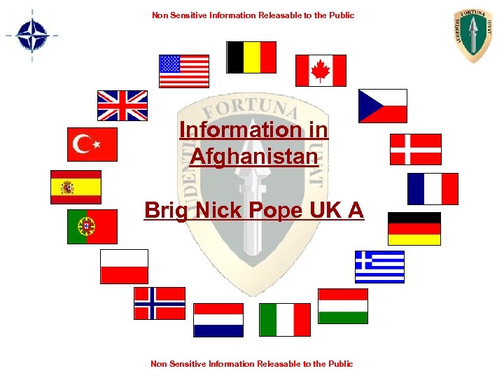 Non Sensitive Information Releasable to the Public Information in Afghanistan Brig Nick Pope UK