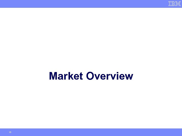 Market Overview 15 