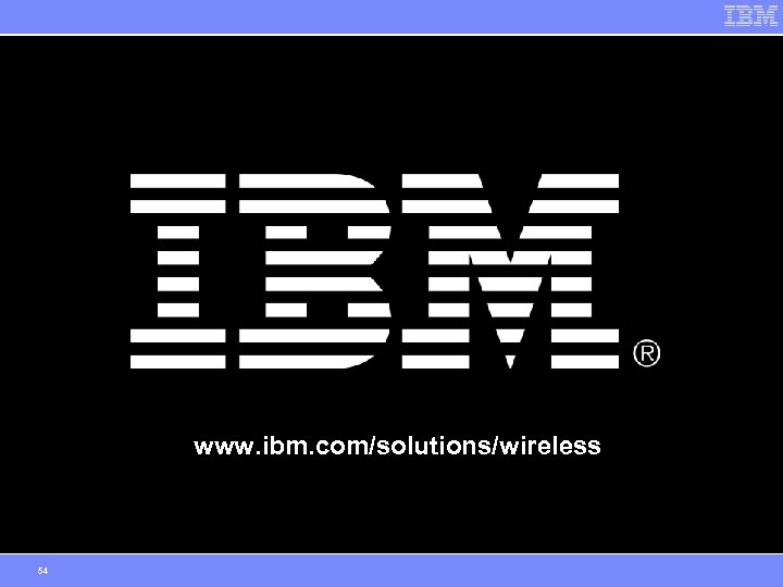 www. ibm. com/solutions/wireless 54 