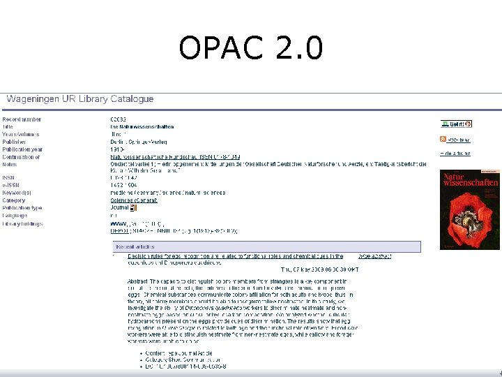 OPAC 2. 0 http: //www. tictocs. ac. uk/ 