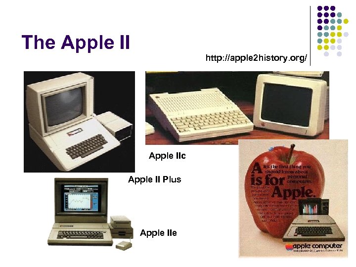 The Apple II http: //apple 2 history. org/ Apple IIc Apple II Plus Apple