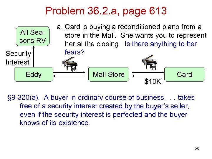 Problem 36. 2. a, page 613 All Seasons RV Security Interest Eddy a. Card