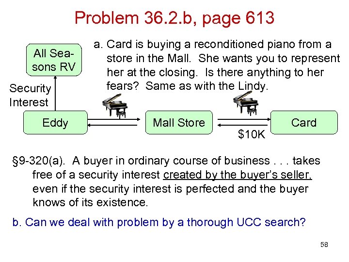 Problem 36. 2. b, page 613 All Seasons RV Security Interest Eddy a. Card