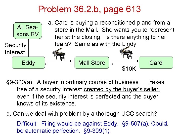 Problem 36. 2. b, page 613 All Seasons RV Security Interest Eddy a. Card