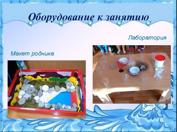 Оборудование к занятию Лаборатория Макет родника 