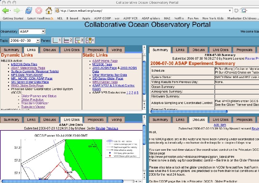 ASAP Virtual Control Room Slide 37/46 N. E. Leonard – MBARI – August 1,