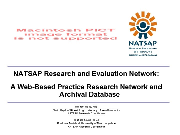 NATSAP Research and Evaluation Network: A Web-Based Practice Research Network and Archival Database Michael