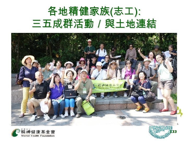 各地精健家族(志 ): 三五成群活動／與土地連結 133 