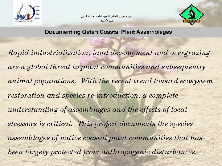  ﻣﺪﺭﺳﺔ ﻋﻤﺮ ﺑﻦ ﺍﻟﺨﻄﺎﺏ ﺍﻟﺜﺎﻧﻮﻳﺔ ﺍﻟﻌﻠﻤﻴﺔ ﺍﻟﻤﺴﺘﻘﻠﺔ ﻟﻠﺒﻨﻴﻦ ﻗﺴﻢ ﺍﻷﺤﻴـ ـ ــﺎﺀ Documenting