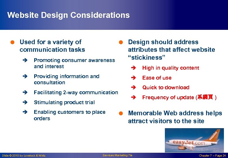 Website Design Considerations = Used for a variety of communication tasks è è Promoting